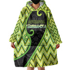 Custom Aotearoa Atua Tanemahuta Wearable Blanket Hoodie God Of Forests Koru Patterns Koru Patterns
