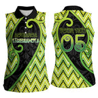 Custom Aotearoa Atua Tanemahuta Women Sleeveless Polo Shirt God Of Forests Koru Patterns Koru Patterns