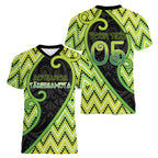 Custom Aotearoa Atua Tanemahuta Women V-Neck T-Shirt God Of Forests Koru Patterns Koru Patterns