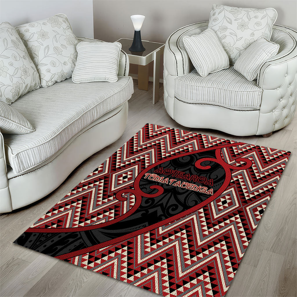 Aotearoa Atua Tumatauenga Area Rug God Of War Koru Patterns