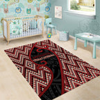 Aotearoa Atua Tumatauenga Area Rug God Of War Koru Patterns
