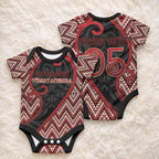 Custom Aotearoa Atua Tumatauenga Baby Onesie God Of War Koru Patterns
