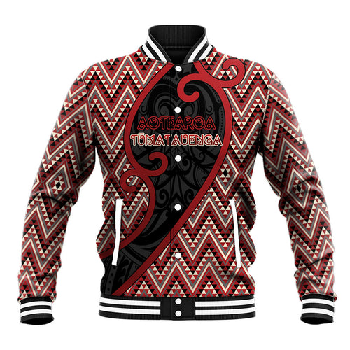 Custom Aotearoa Atua Tumatauenga Baseball Jacket God Of War Koru Patterns