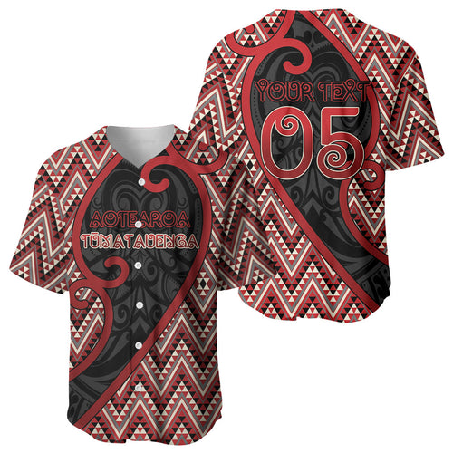 Custom Aotearoa Atua Tumatauenga Baseball Jersey God Of War Koru Patterns