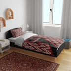 Aotearoa Atua Tumatauenga Bedding Set God Of War Koru Patterns