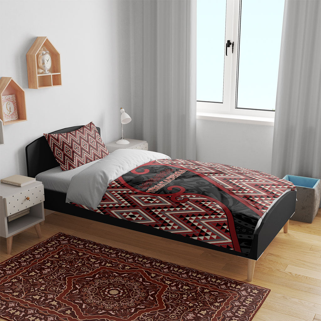 Aotearoa Atua Tumatauenga Bedding Set God Of War Koru Patterns