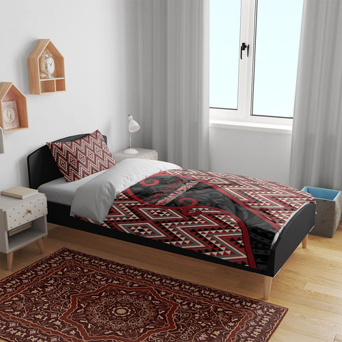 Aotearoa Atua Tumatauenga Bedding Set God Of War Koru Patterns