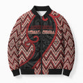 Custom Aotearoa Atua Tumatauenga Bomber Puffer Jacket God Of War Koru Patterns