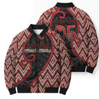 Custom Aotearoa Atua Tumatauenga Bomber Puffer Jacket God Of War Koru Patterns