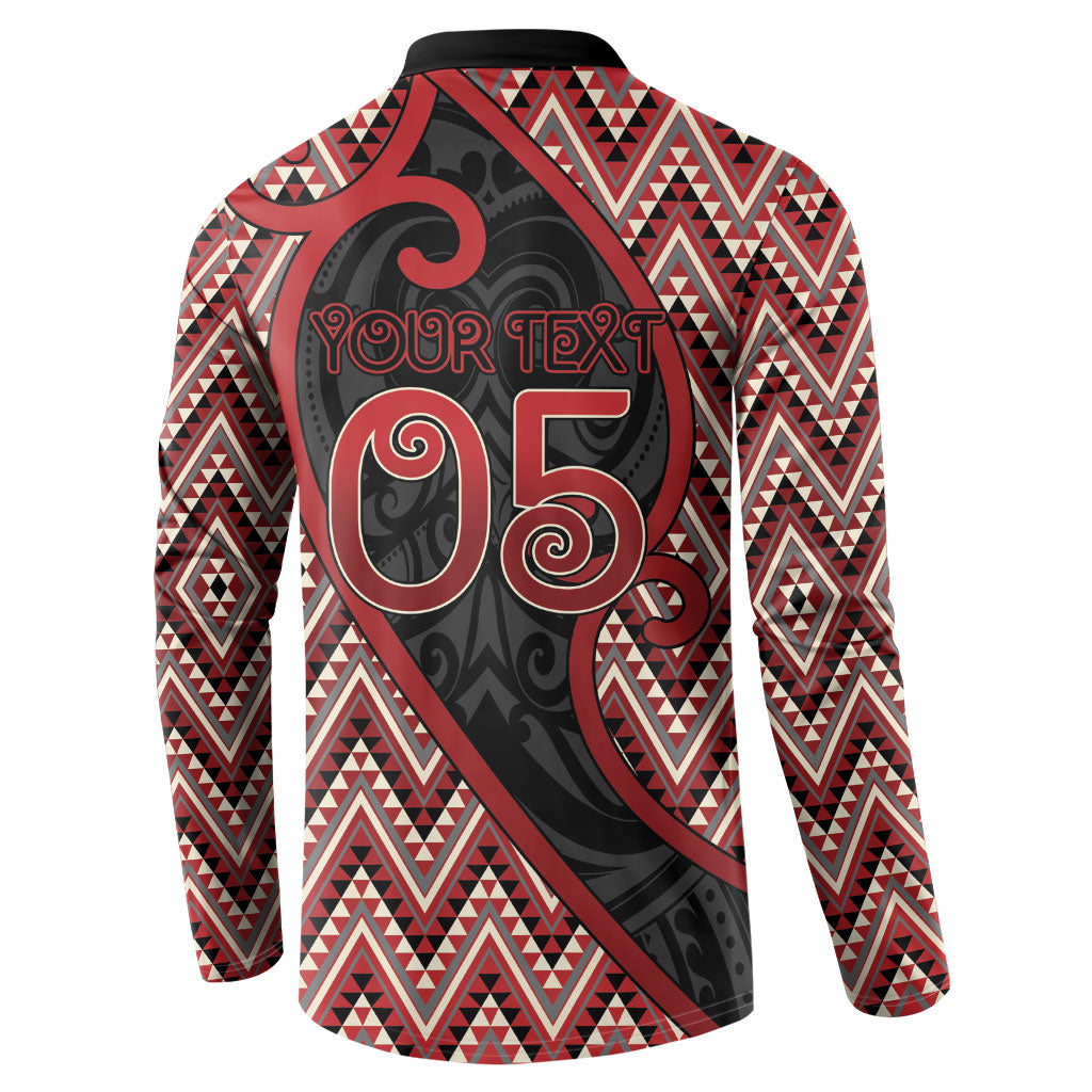 Custom Aotearoa Atua Tumatauenga Button Sweatshirt God Of War Koru Patterns