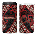 Custom Aotearoa Atua Tumatauenga 4 in 1 Can Cooler Tumbler God Of War Koru Patterns