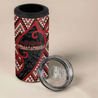 Custom Aotearoa Atua Tumatauenga 4 in 1 Can Cooler Tumbler God Of War Koru Patterns