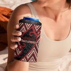 Custom Aotearoa Atua Tumatauenga 4 in 1 Can Cooler Tumbler God Of War Koru Patterns