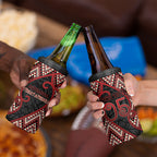 Custom Aotearoa Atua Tumatauenga 4 in 1 Can Cooler Tumbler God Of War Koru Patterns