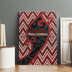 Aotearoa Atua Tumatauenga Canvas Wall Art God Of War Koru Patterns