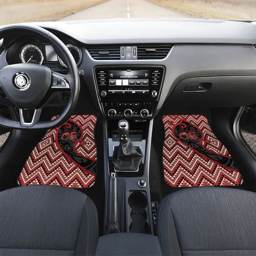 Custom Aotearoa Atua Tumatauenga Car Mats God Of War Koru Patterns