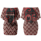 Custom Aotearoa Atua Tumatauenga Couples Matching Off Shoulder Short Dress and Long Sleeve Button Shirt God Of War Koru Patterns