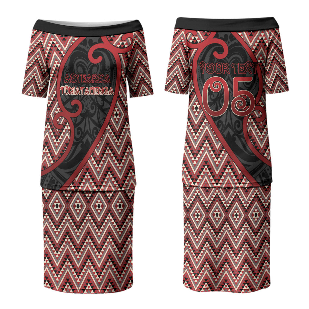 Custom Aotearoa Atua Tumatauenga Couples Matching Puletasi and Hawaiian Shirt God Of War Koru Patterns