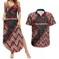 Custom Aotearoa Atua Tumatauenga Couples Matching Summer Maxi Dress and Hawaiian Shirt God Of War Koru Patterns