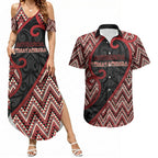 Custom Aotearoa Atua Tumatauenga Couples Matching Summer Maxi Dress and Hawaiian Shirt God Of War Koru Patterns
