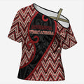 Custom Aotearoa Atua Tumatauenga Cross Shoulder Shirt God Of War Koru Patterns