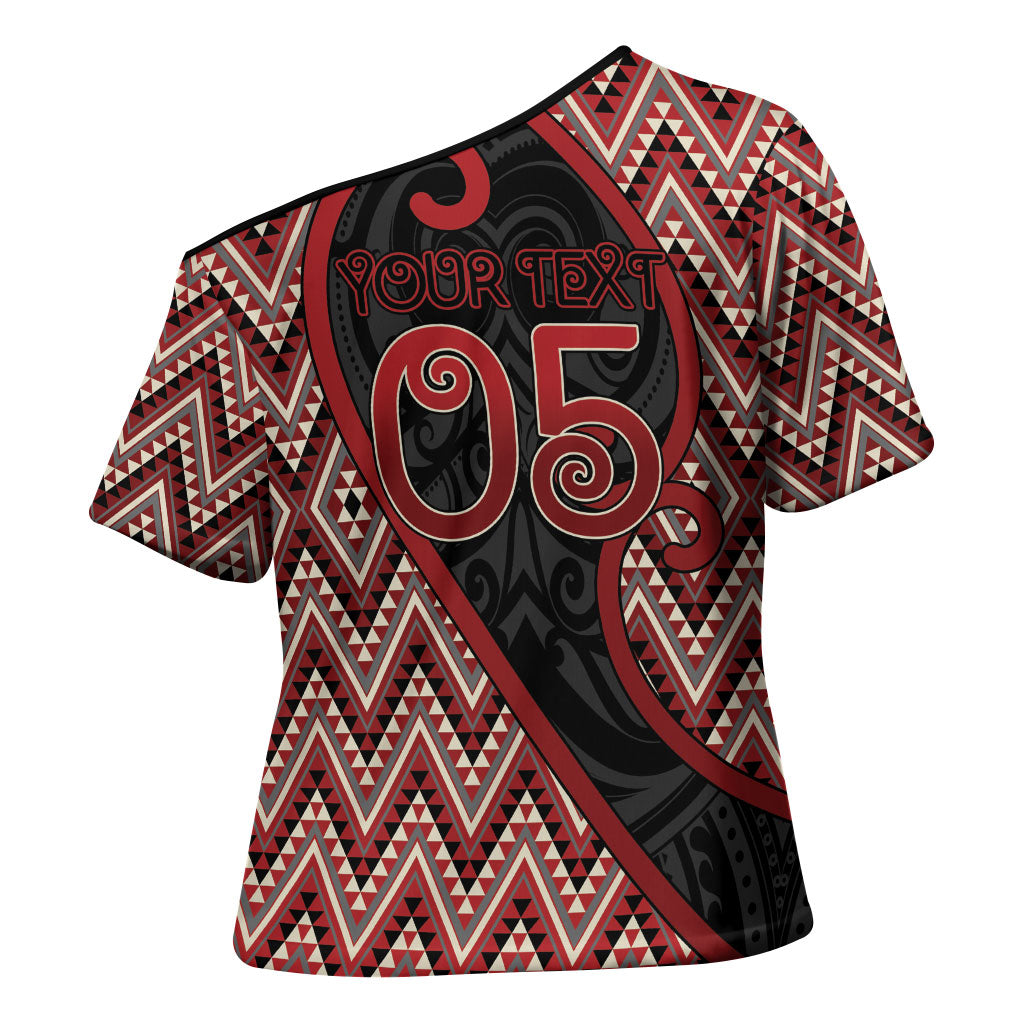 Custom Aotearoa Atua Tumatauenga Cross Shoulder Shirt God Of War Koru Patterns