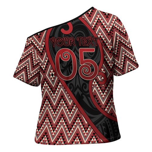 Custom Aotearoa Atua Tumatauenga Cross Shoulder Shirt God Of War Koru Patterns