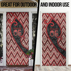 Custom Aotearoa Atua Tumatauenga Door Cover God Of War Koru Patterns