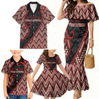 Custom Aotearoa Atua Tumatauenga Family Matching Mermaid Dress and Hawaiian Shirt God Of War Koru Patterns