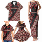 Custom Aotearoa Atua Tumatauenga Family Matching Tank Maxi Dress and Hawaiian Shirt God Of War Koru Patterns