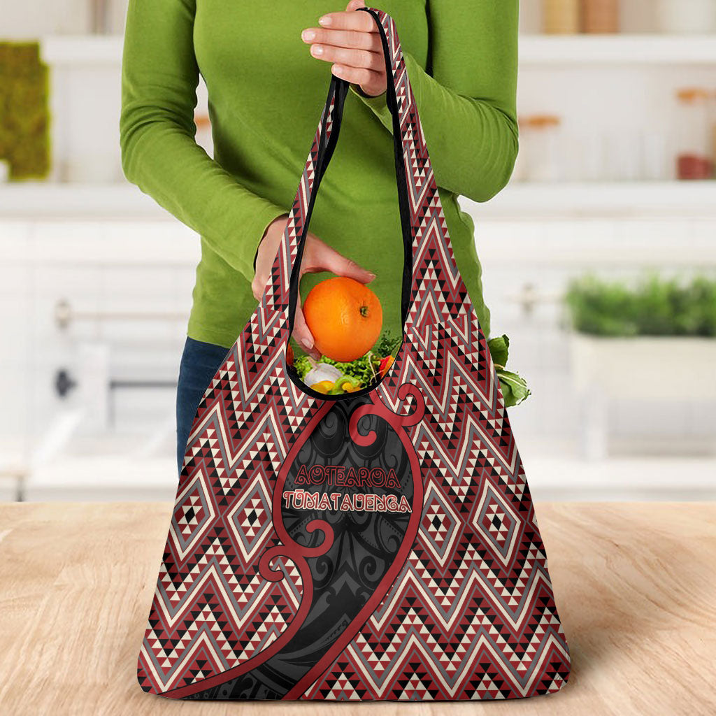 Aotearoa Atua Tumatauenga Grocery Bag God Of War Koru Patterns