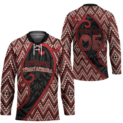 Custom Aotearoa Atua Tumatauenga Hockey Jersey God Of War Koru Patterns
