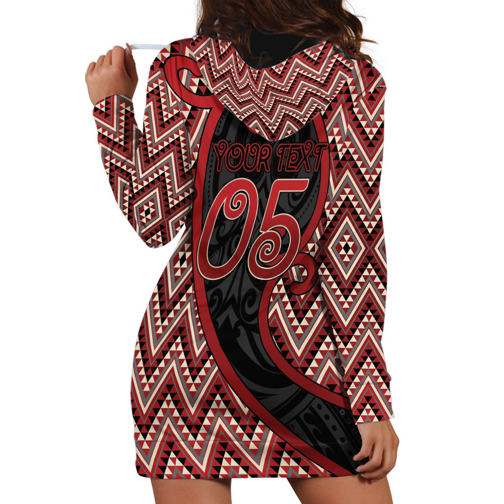 Custom Aotearoa Atua Tumatauenga Hoodie Dress God Of War Koru Patterns