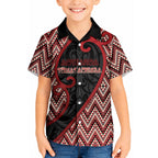 Custom Aotearoa Atua Tumatauenga Kid Hawaiian Shirt God Of War Koru Patterns
