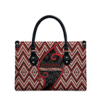 Aotearoa Atua Tumatauenga Leather Bag God Of War Koru Patterns