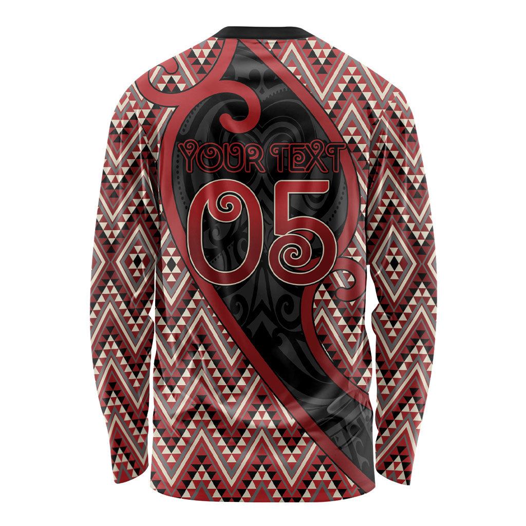 Custom Aotearoa Atua Tumatauenga Long Sleeve Shirt God Of War Koru Patterns