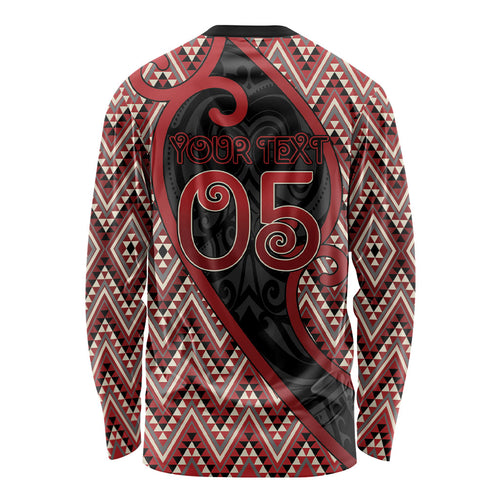Custom Aotearoa Atua Tumatauenga Long Sleeve Shirt God Of War Koru Patterns