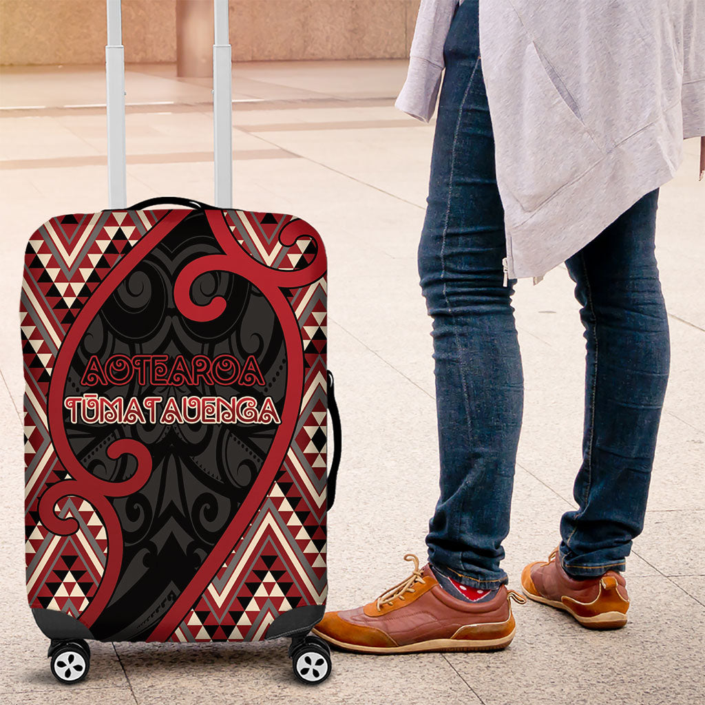Aotearoa Atua Tumatauenga Luggage Cover God Of War Koru Patterns