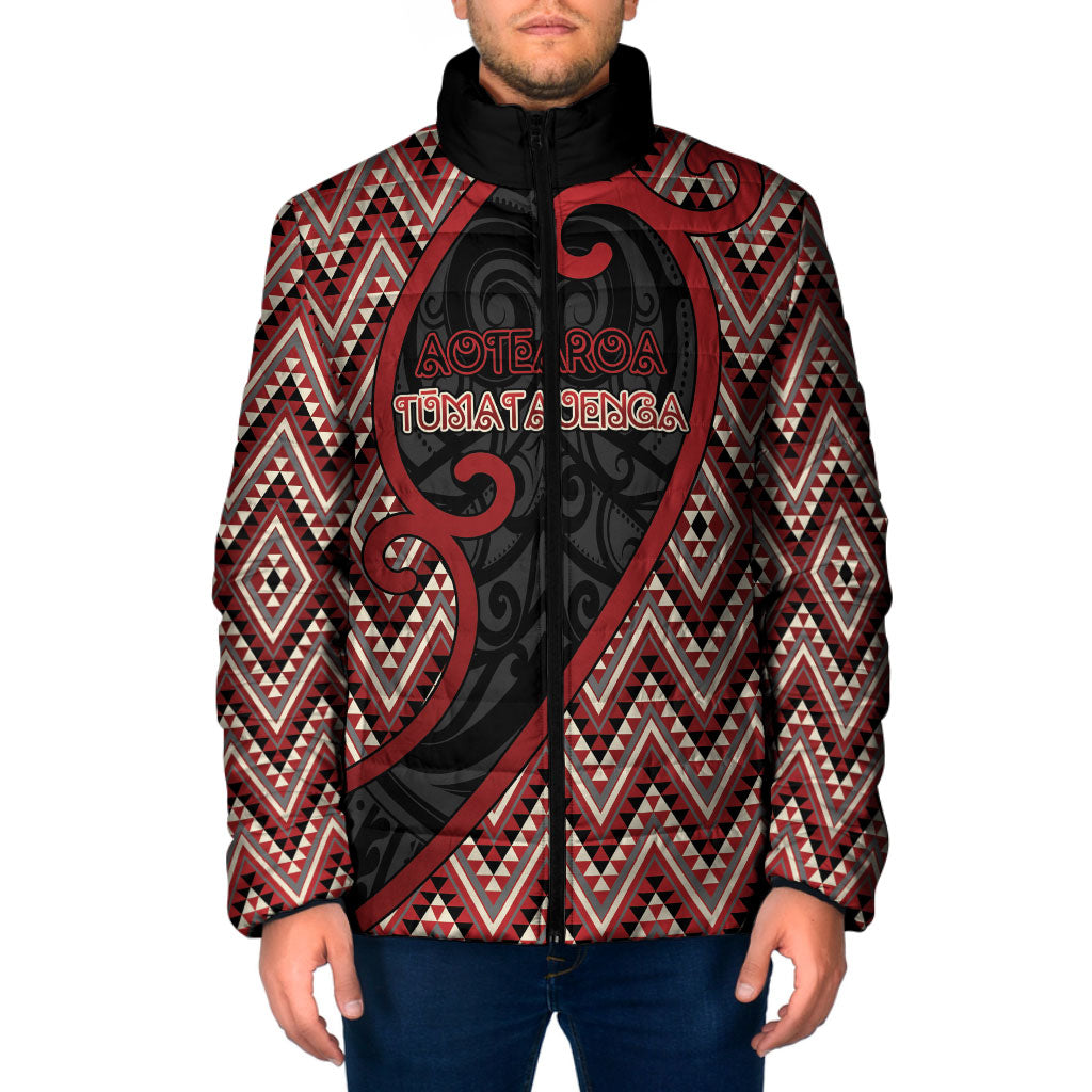 Custom Aotearoa Atua Tumatauenga Padded Jacket God Of War Koru Patterns