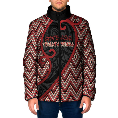 Custom Aotearoa Atua Tumatauenga Padded Jacket God Of War Koru Patterns