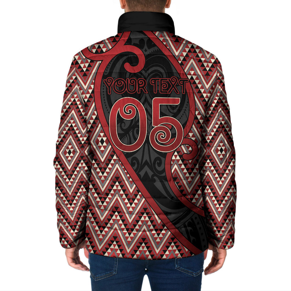 Custom Aotearoa Atua Tumatauenga Padded Jacket God Of War Koru Patterns