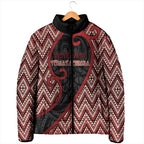 Custom Aotearoa Atua Tumatauenga Padded Jacket God Of War Koru Patterns