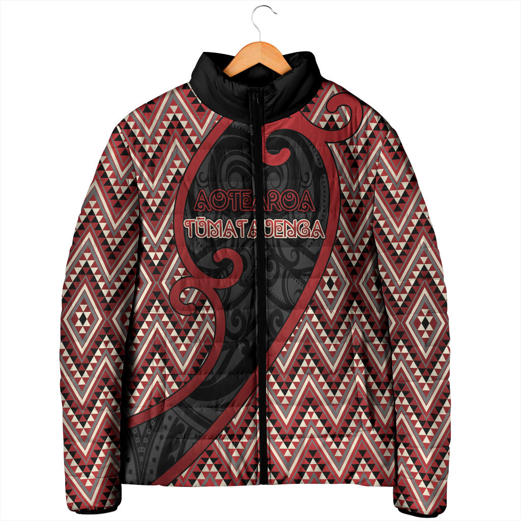 Custom Aotearoa Atua Tumatauenga Padded Jacket God Of War Koru Patterns