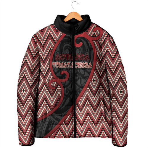 Custom Aotearoa Atua Tumatauenga Padded Jacket God Of War Koru Patterns