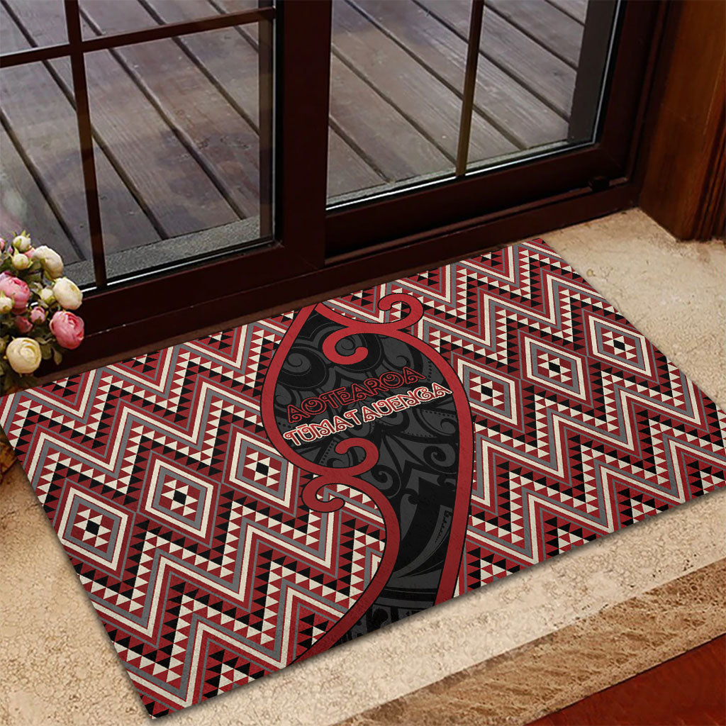 Aotearoa Atua Tumatauenga Rubber Doormat God Of War Koru Patterns