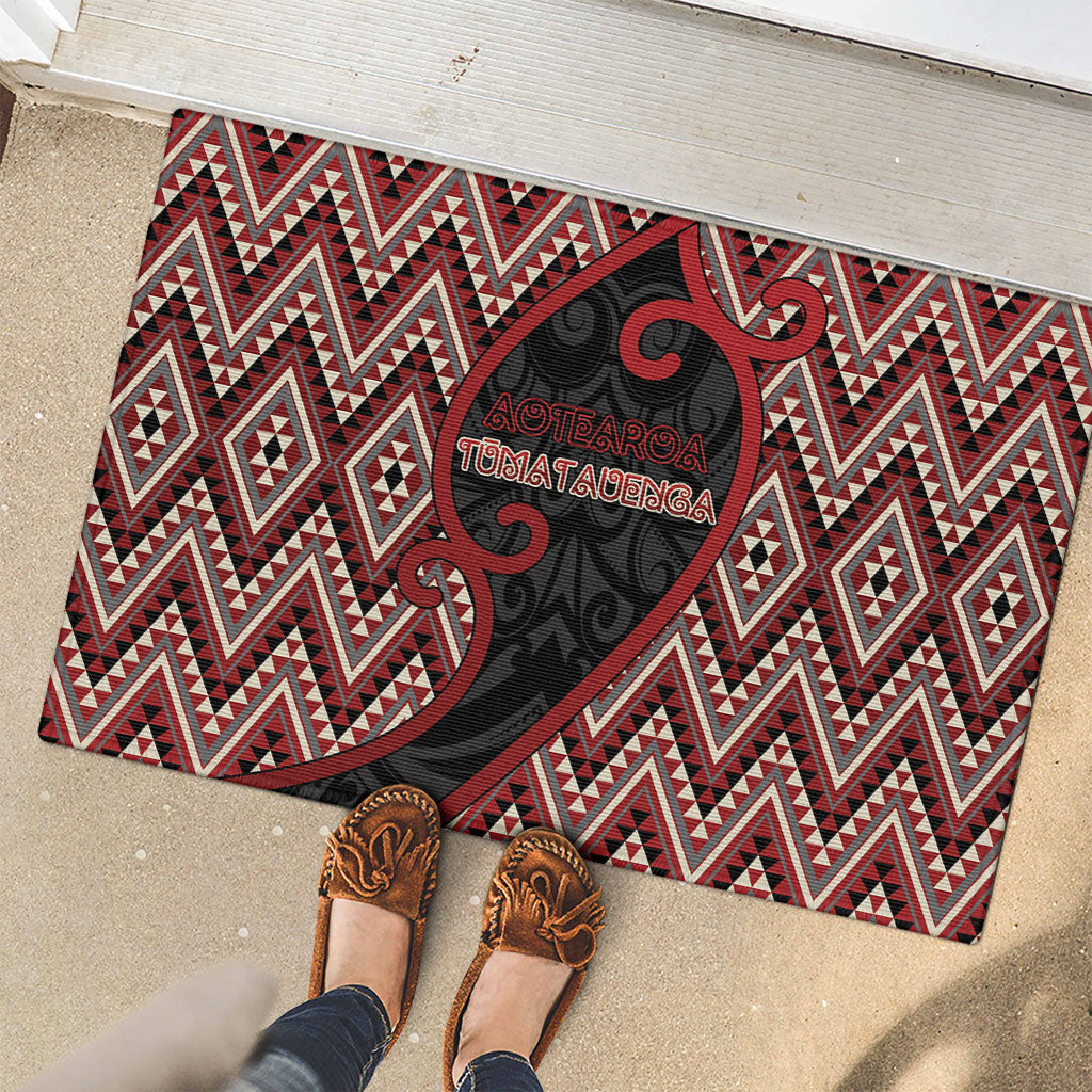 Aotearoa Atua Tumatauenga Rubber Doormat God Of War Koru Patterns