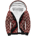 Custom Aotearoa Atua Tumatauenga Sherpa Hoodie God Of War Koru Patterns