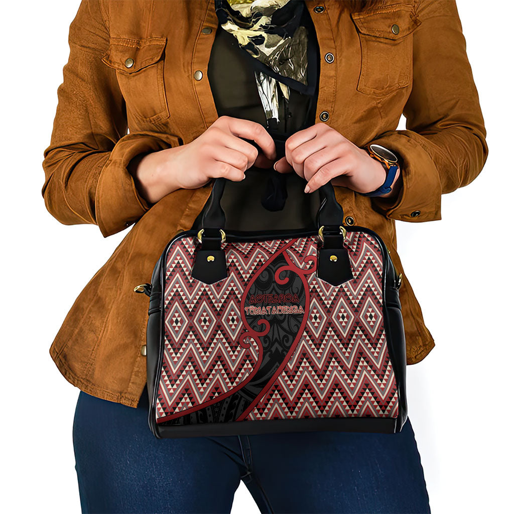Aotearoa Atua Tumatauenga Shoulder Handbag God Of War Koru Patterns