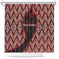 Aotearoa Atua Tumatauenga Shower Curtain God Of War Koru Patterns