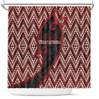 Aotearoa Atua Tumatauenga Shower Curtain God Of War Koru Patterns